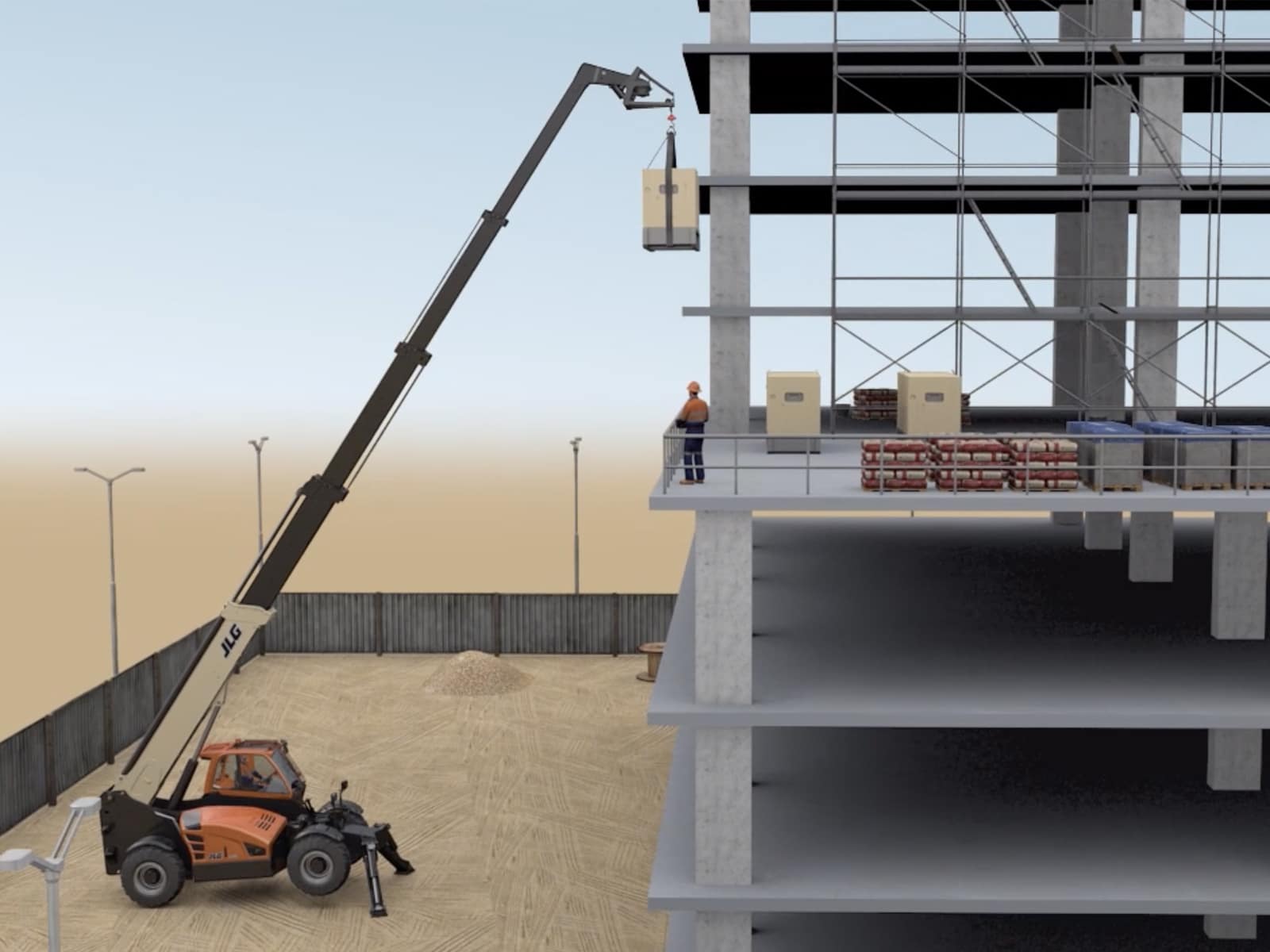 jlg 1075 telehandler application