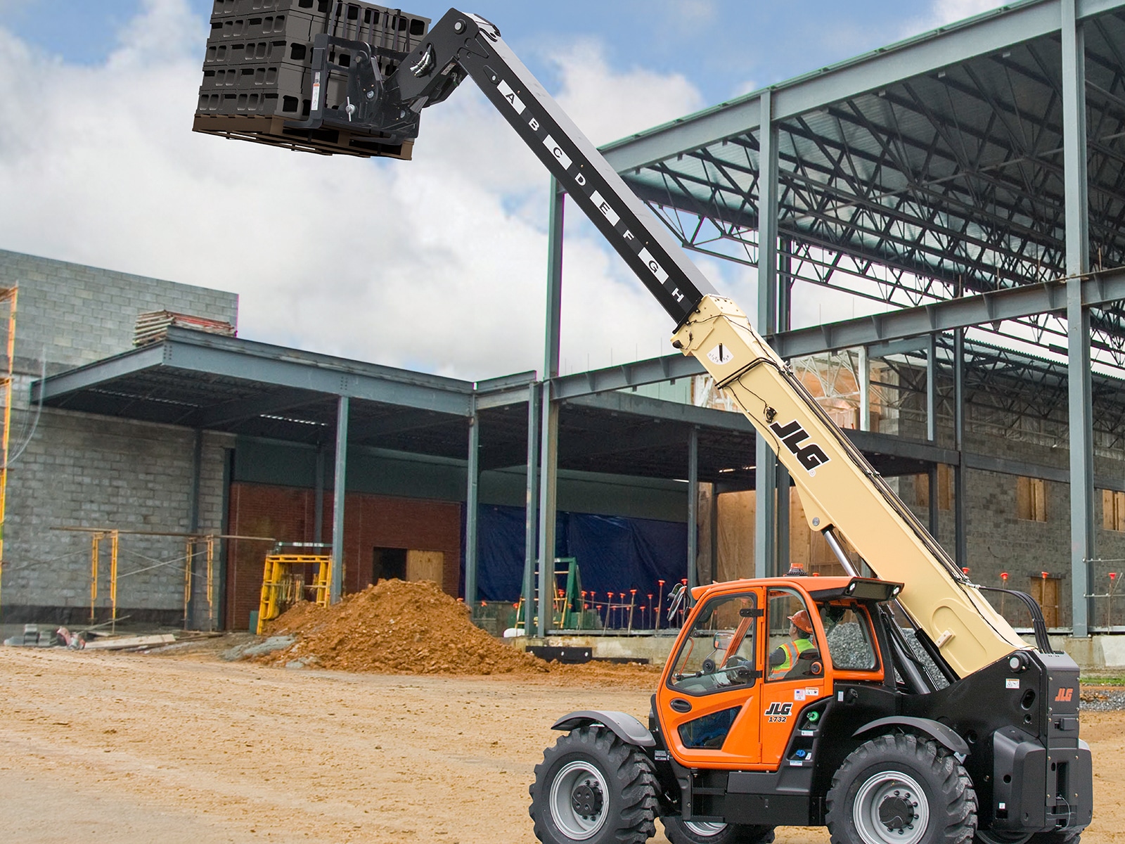 jlg 1732 high capacity telehandler application