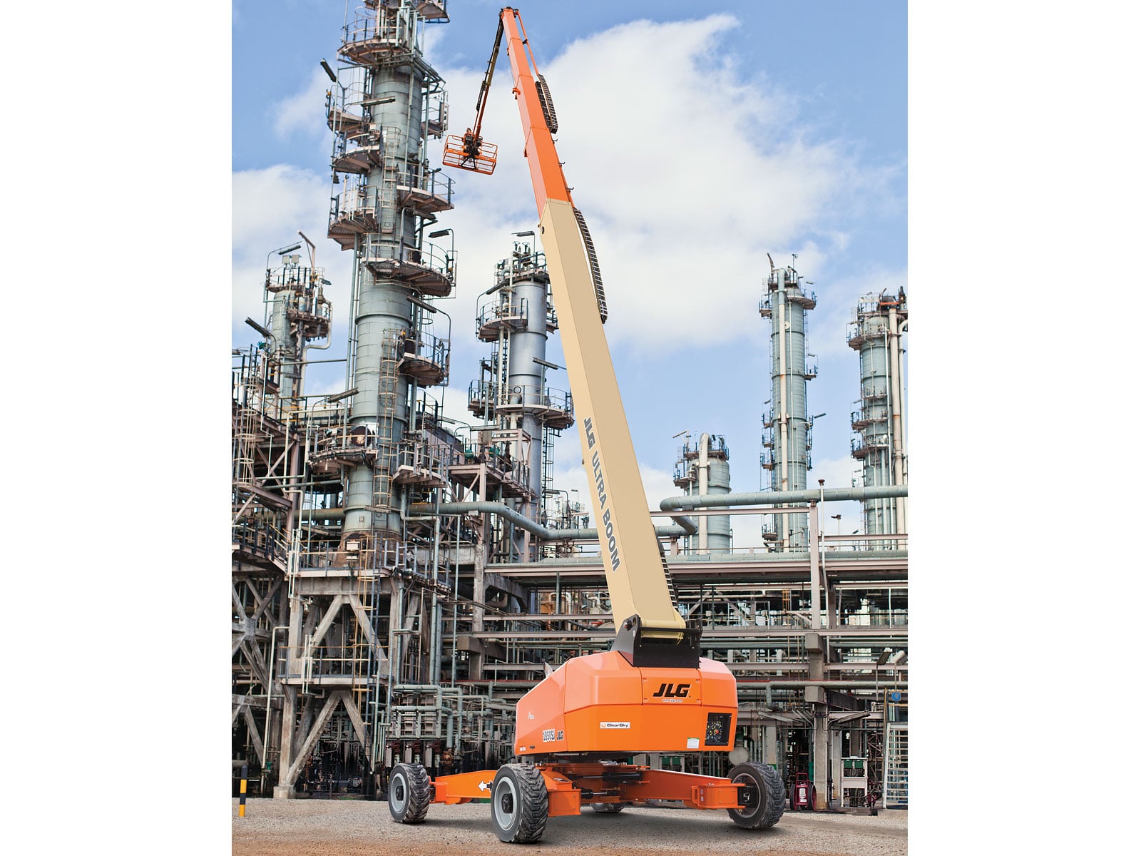 jlg 1850sj telescopic boom lift refinery application