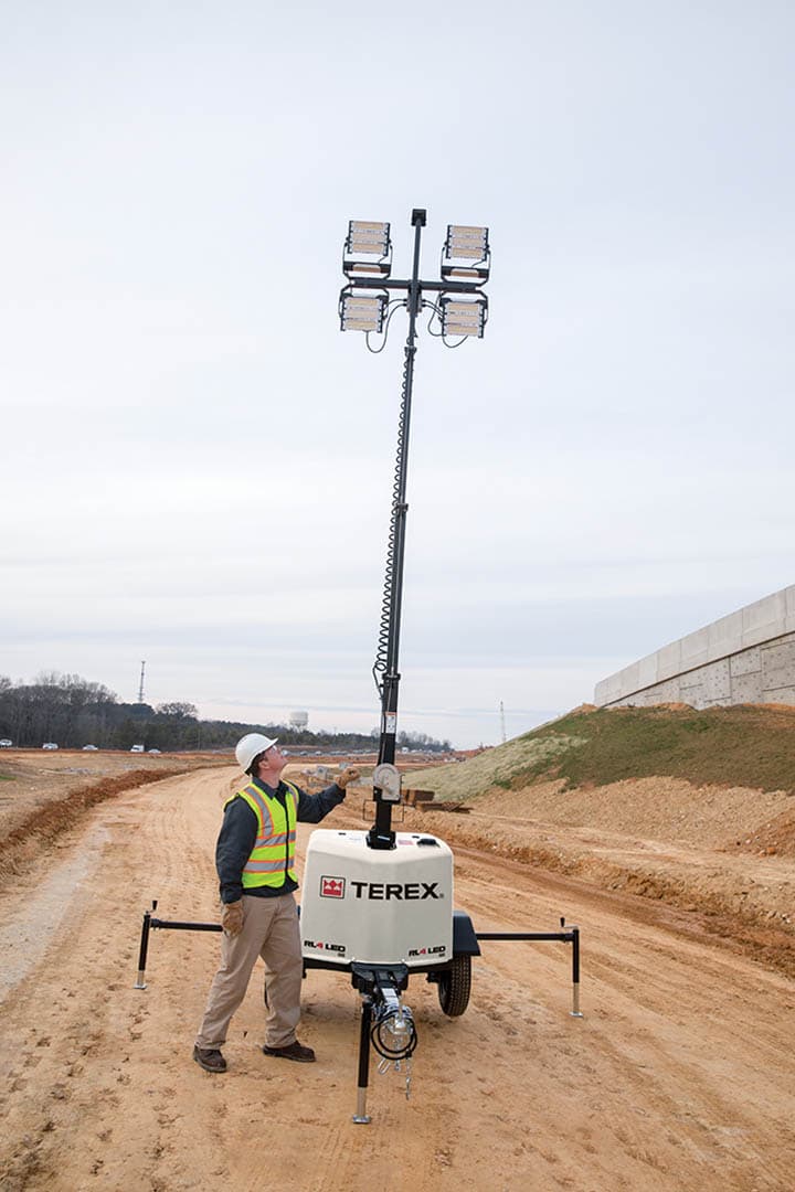 terex rl-4 led gas light tower