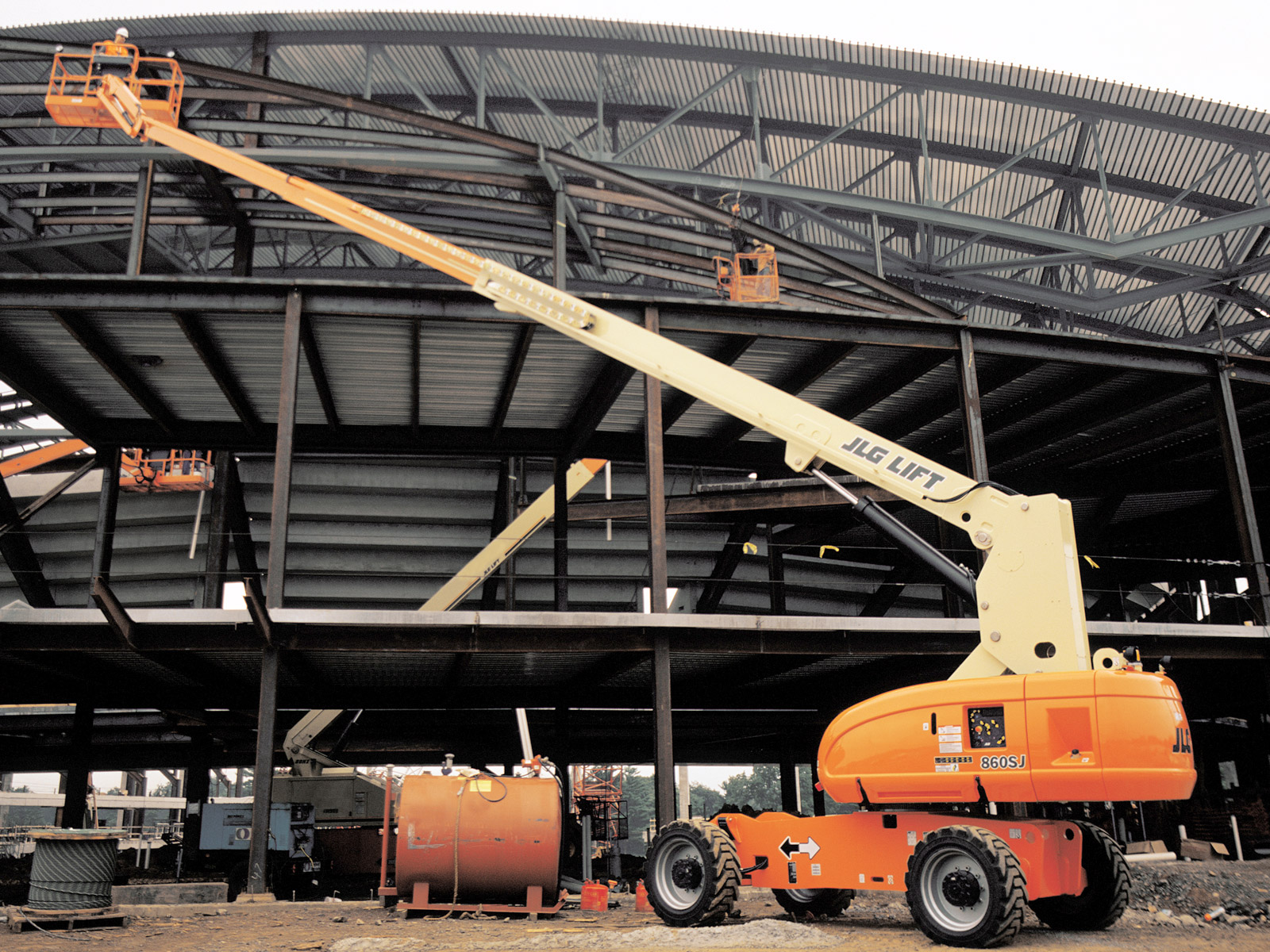 jlg 860sj telescopic boom lift construction application