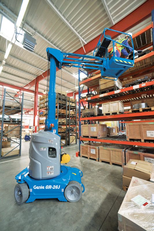 genie gr-26j runabout vertical mast lift application