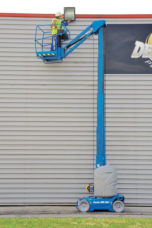genie gr-26j runabout vertical mast lift application