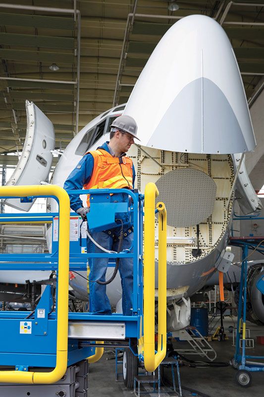 genie gs-2646 av scissor lift application