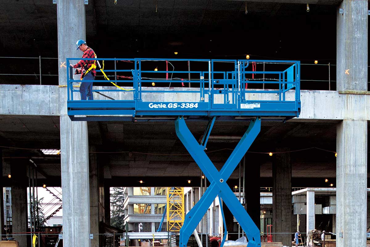 genie gs-3384 rt rough terrain scissor lift application