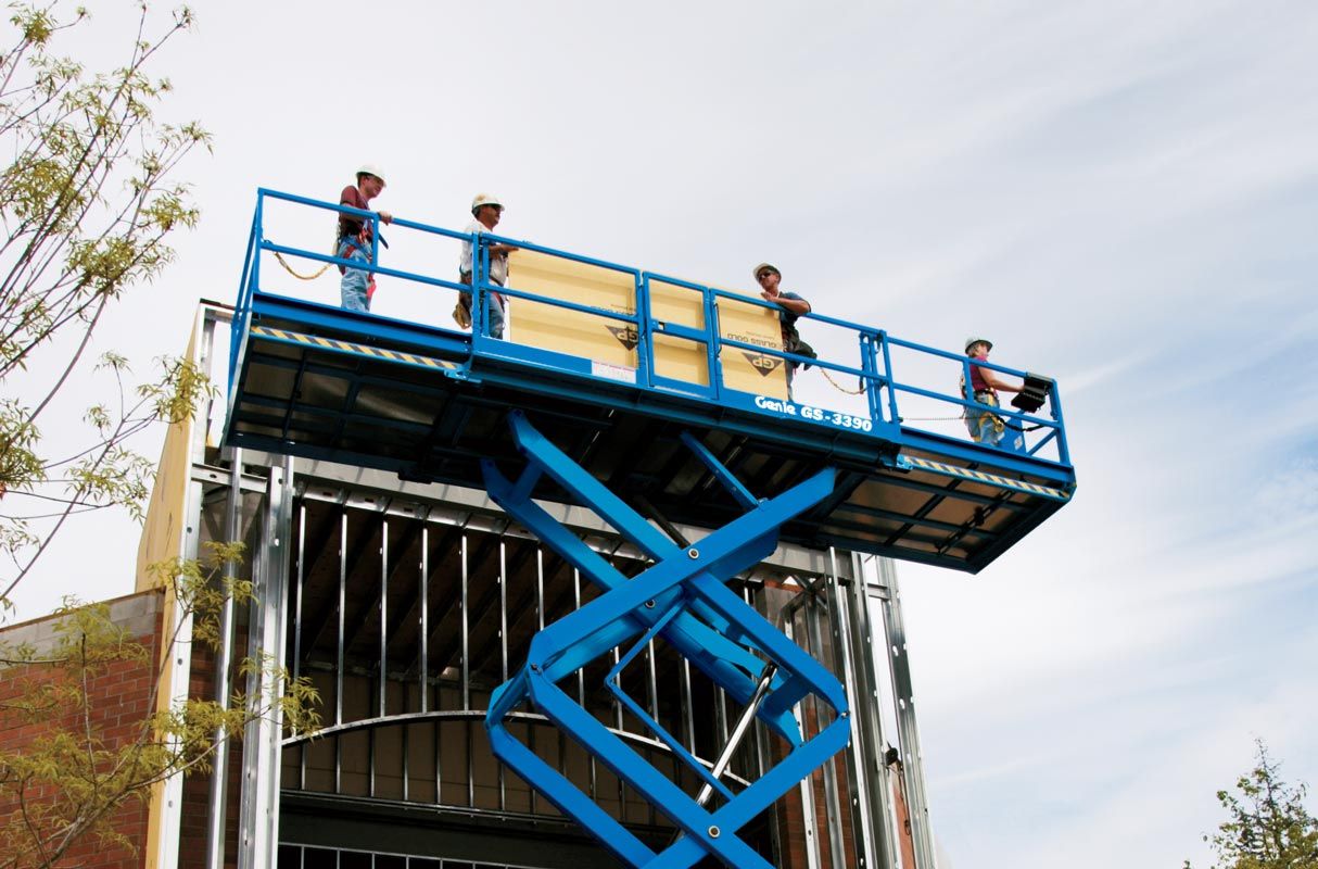 genie gs-3390 rt rough terrain scissor lift application