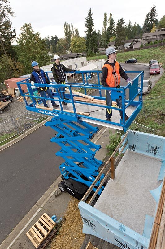 genie gs-4069 dc rough terrain scissor lift application