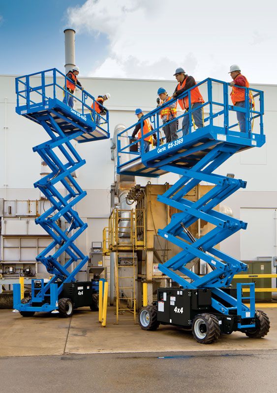genie 4069 rt rough terrain scissor lift application