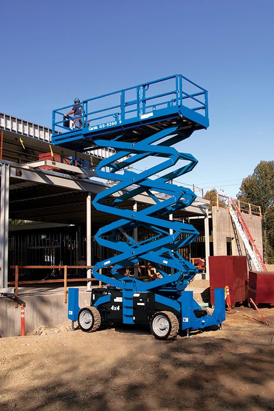 genie gs-5390 rt rough terrain scissor lift application