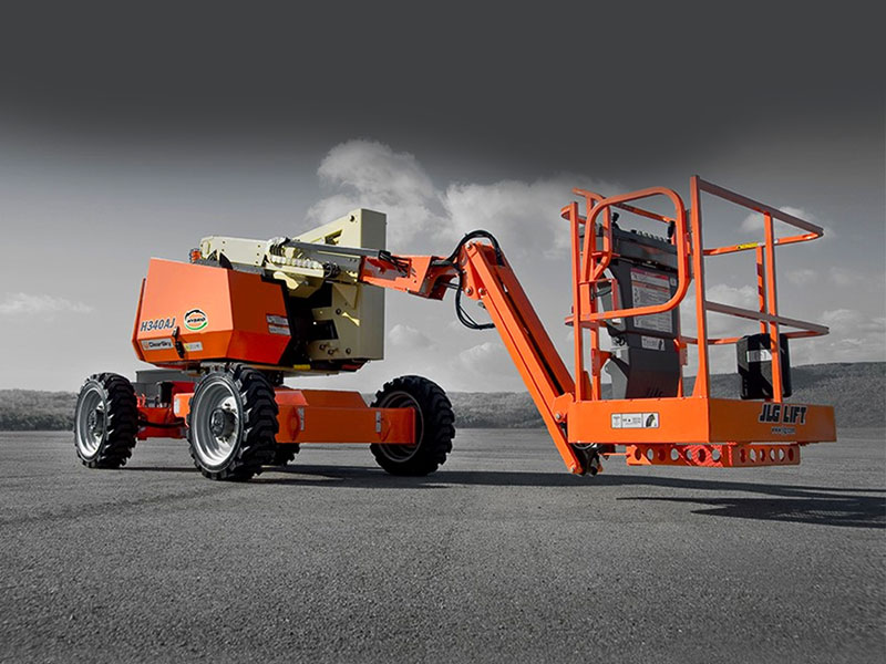 jlg h340aj hybrid articulating boom lift application