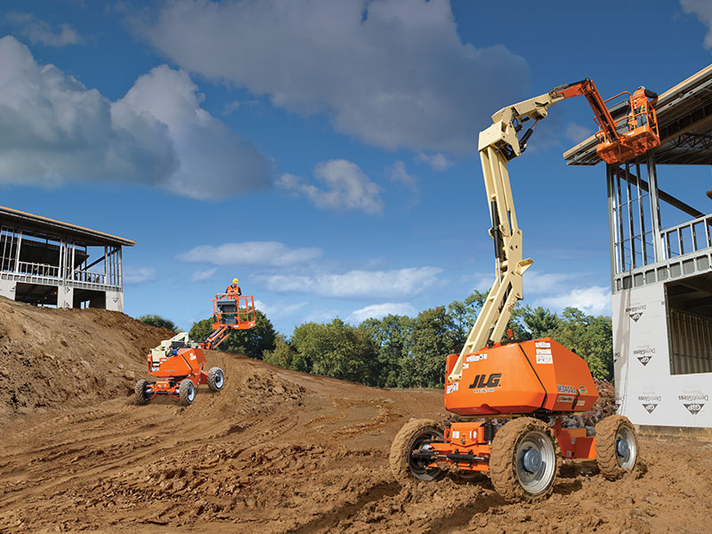 jlg h340aj hybrid articulating boom lift application