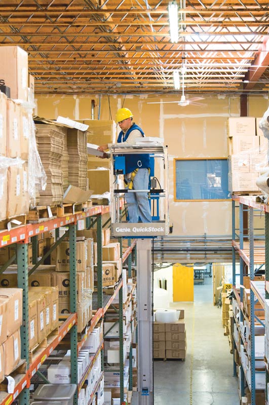 genie quickstock gs-15 vertical mast lift application