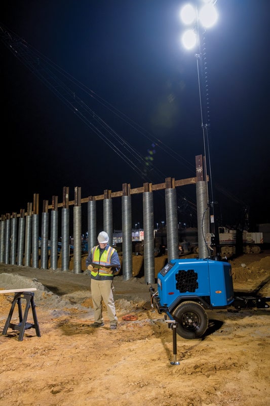 terex rl-4 led gas light tower