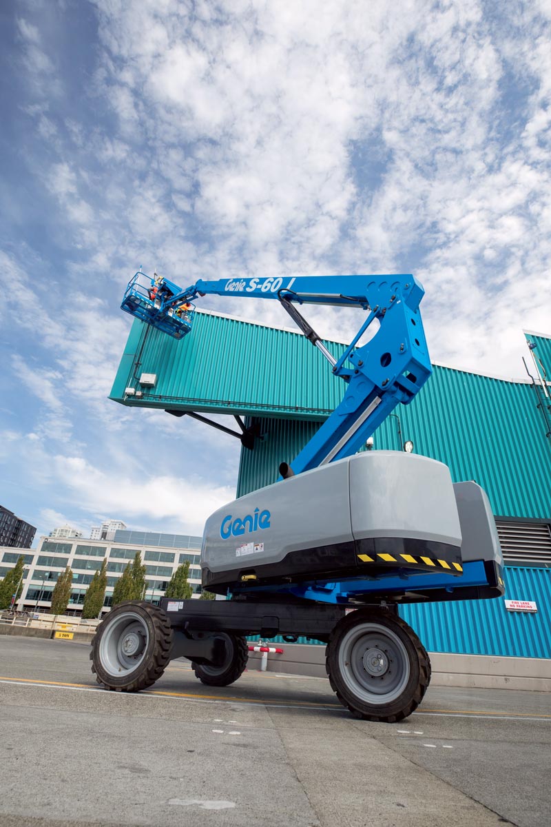 genie s-60 j telescopic boom lift outdoor application