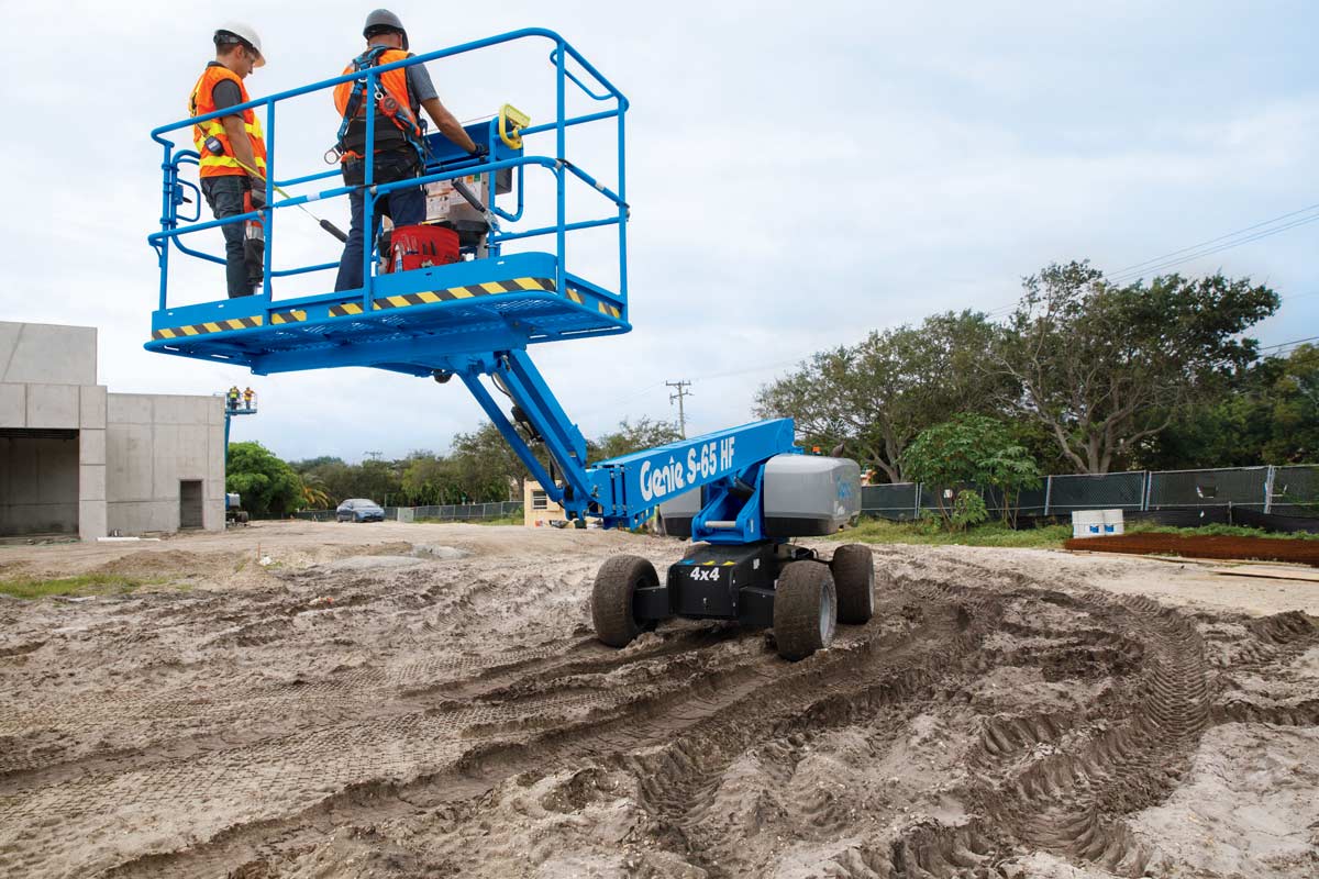 genie s-65 hf telescopic boom lift application
