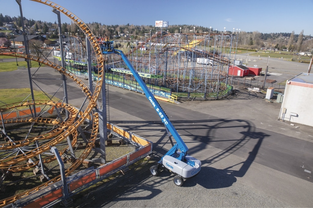 genie s-65 xc telescopic boom lift application