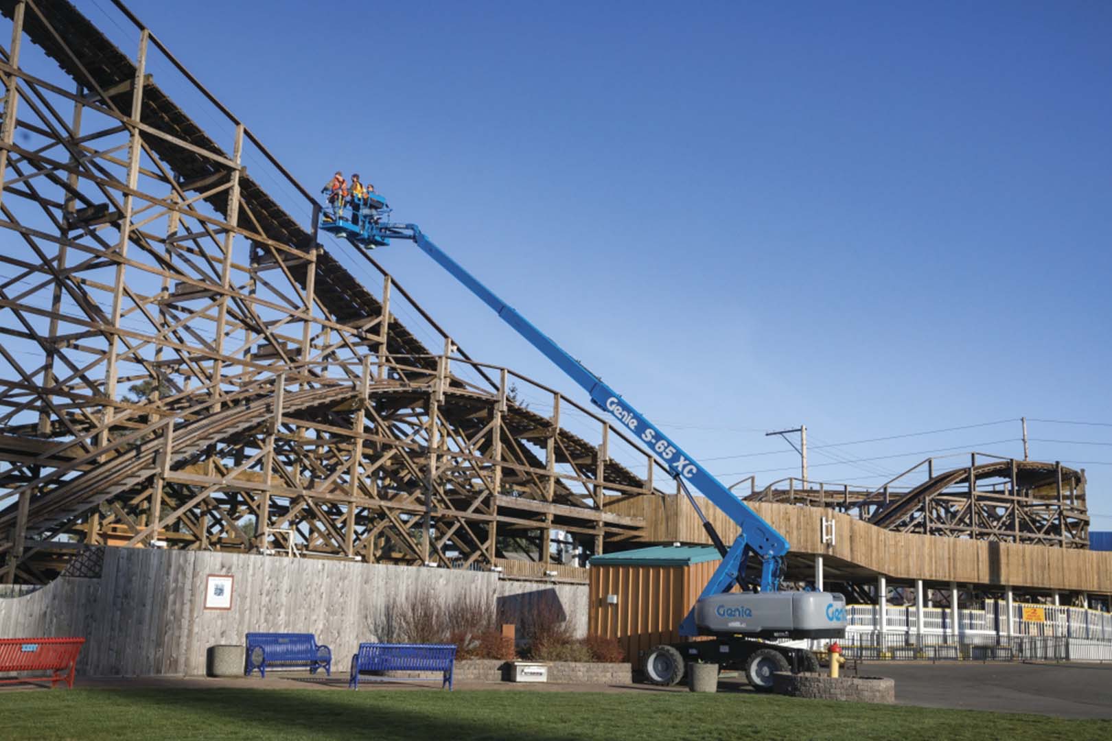 genie s-65 xc telescopic boom lift application