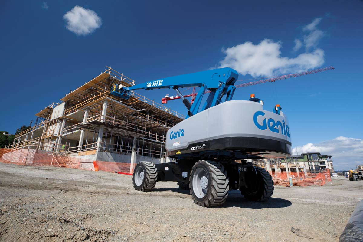 genie s-85 xc telescopic boom lift application
