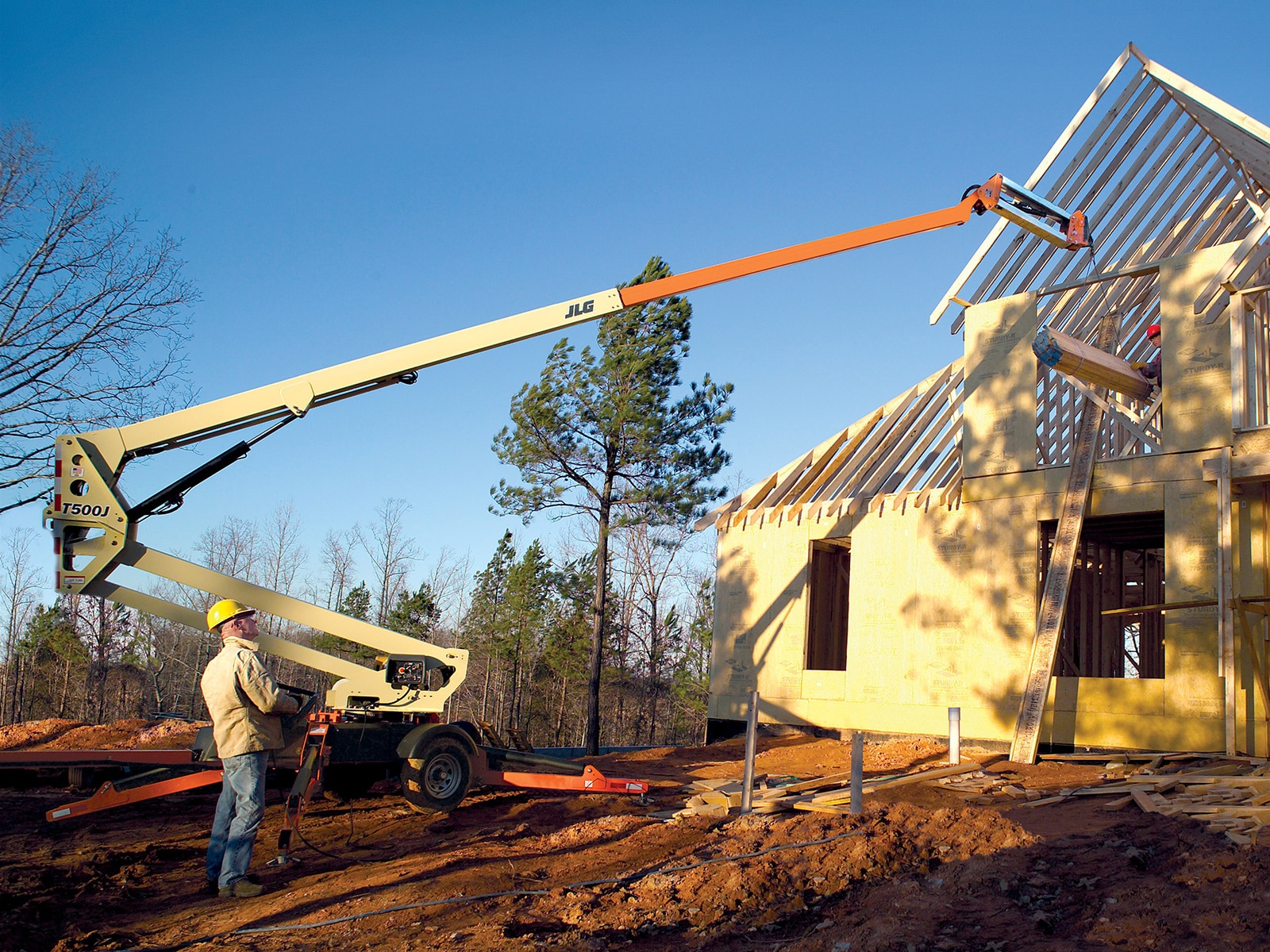 jlg t500j towable boom lift application