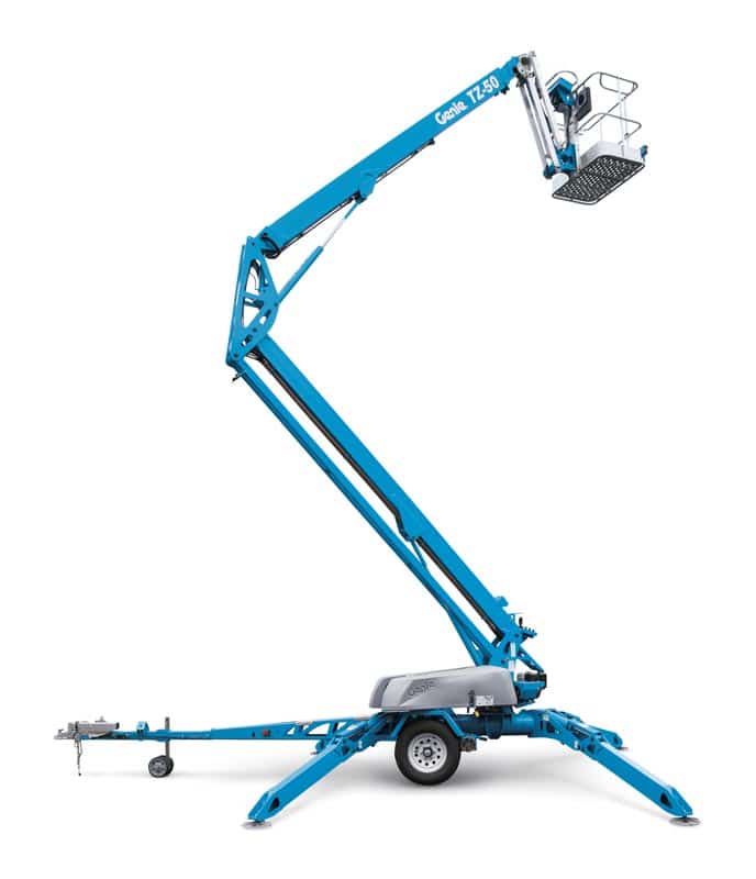 genie tz-50 trailer mounted boom lift