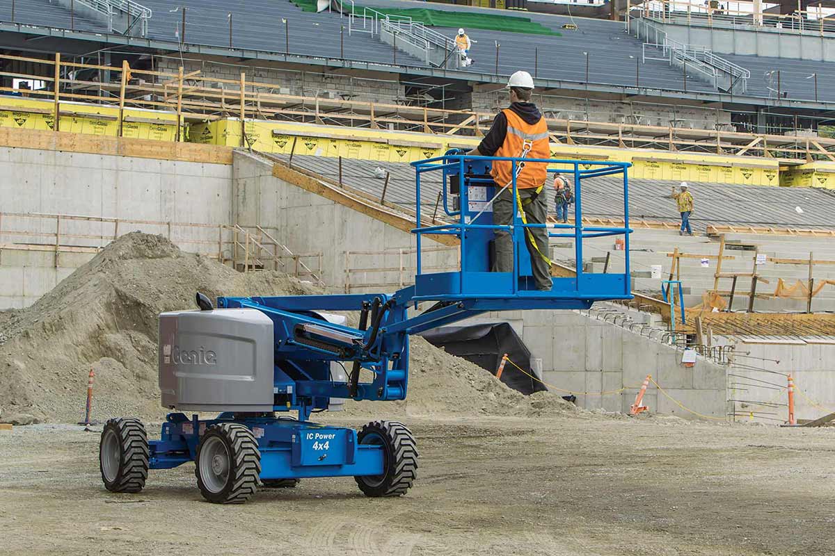 genie z-45/25 rt articulating boom lift application