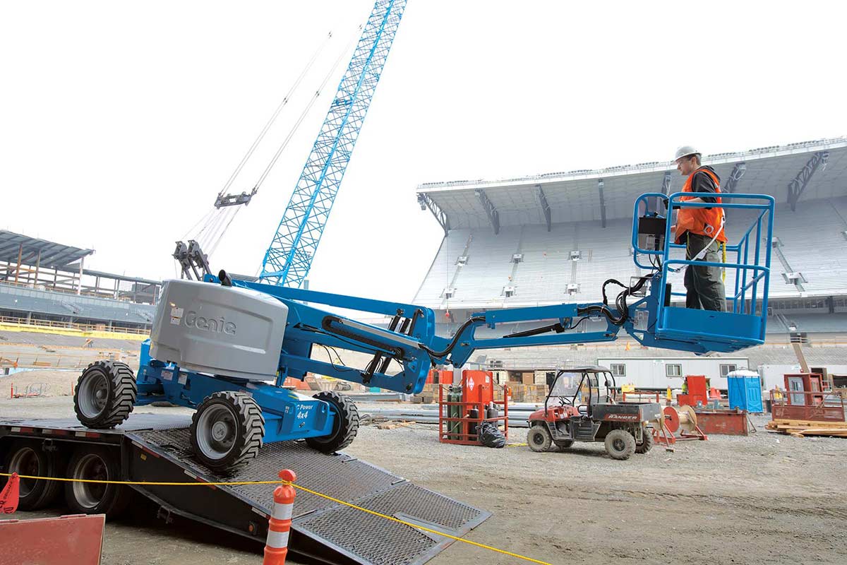 genie z-45/25 rt articulating boom lift application