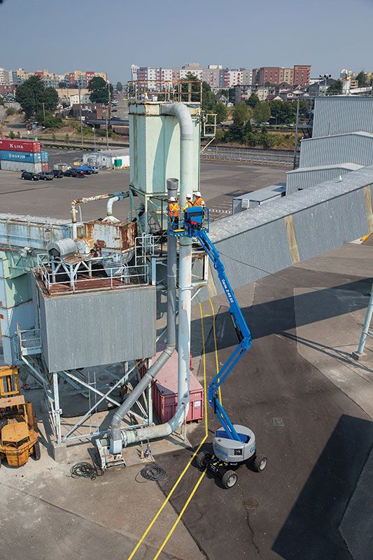 genie z-45 hf articulating boom lift application