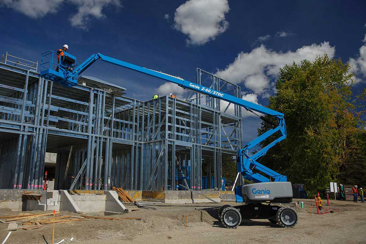 genie z-60/37 dc articulating boom lift outdoor application