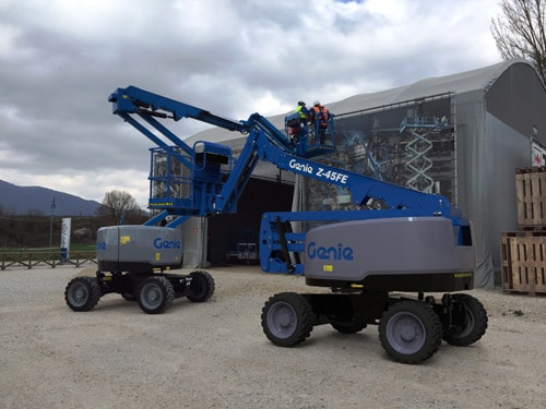 genie z-45 fe articulating boom lift application