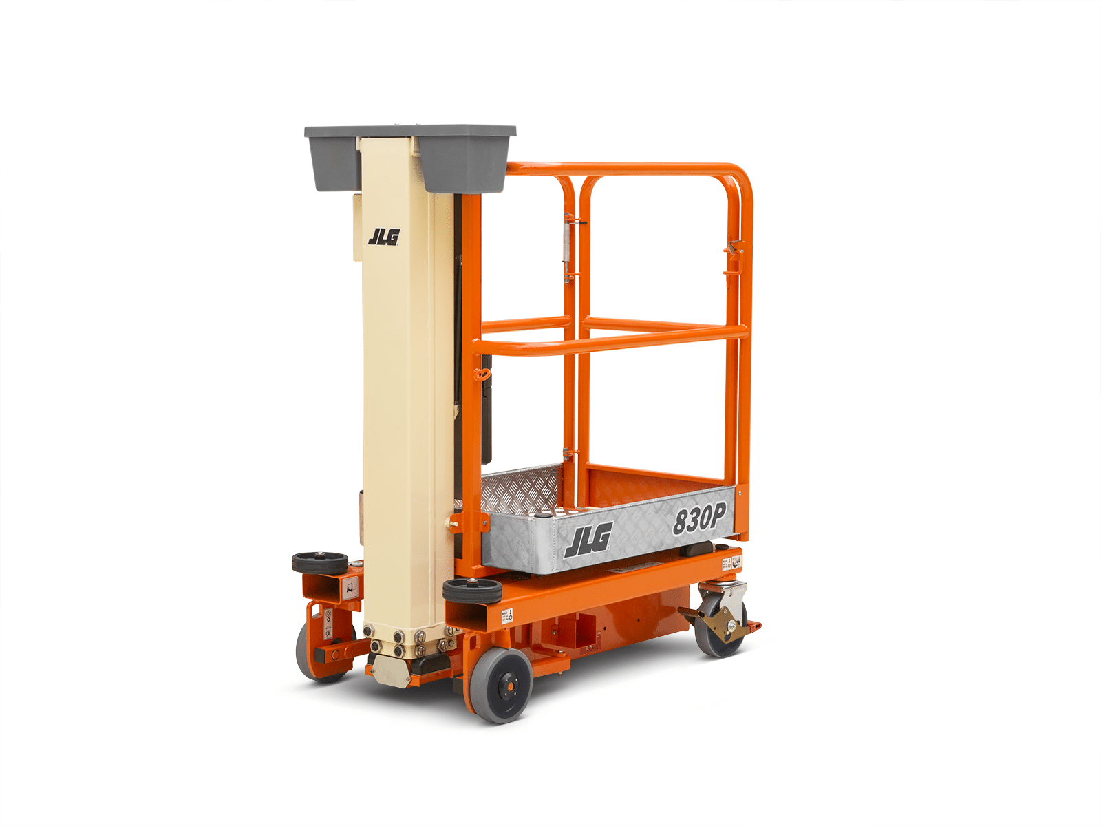 jlg 830p push around lift lowered