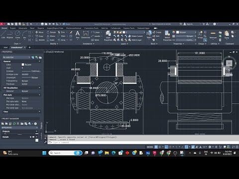15KVA ALTERNATORVFRONTVELEVATION HALF IN SECTION DRAWING IN AUTOCAD ELECTRICAL 2023