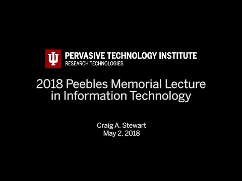 2018 Peebles Memorial Lecture in Information Technology
