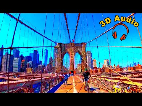 4K Brooklyn Bridge Virtual Tour (walk with surround sound + captions)