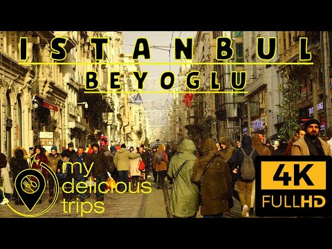 4k Turkey tour | Istanbul Beyoglu district walking tour in 4k | Turkey walk tour | march 2021 walk