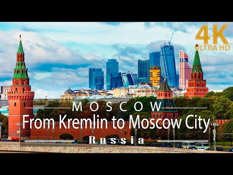 [4K] Driving tour of Moscow 2021, Russia: from Kremlin to Moscow city