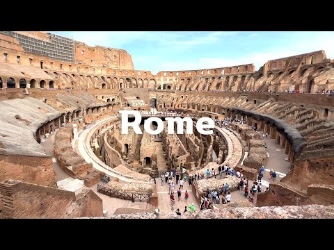 [4K] Italy Summer Walk: Rome, Inside the Colosseum, Piazza Venezia, Campidoglio, Roman Forum  2022