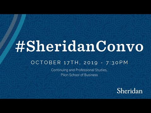 #SheridanConvo: Thursday, October 17, 2019, 7:30 p.m.