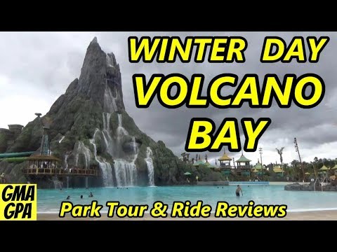 A Cool Winter Day At Volcano Bay; Fun, A Little Sun, Ride Reviews, Park Tour, Krakatau Drop Slides