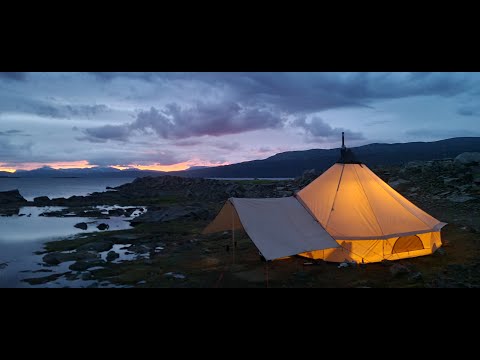 A Unique Camping Trip in Northern Sweden: Tipi Tent & Boat. Storm Hits!