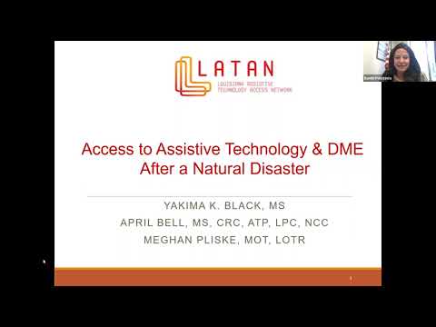 Access to Assistive Technology in Disasters