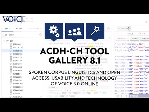 ACDH-CH Tool Gallery 8.1 – Demonstration: Applying VOICE technologies to other data