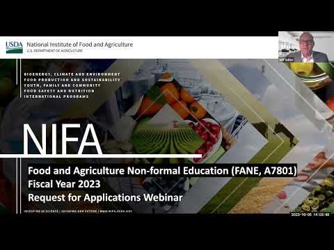 AFRI Food & Ag Non-formal Education (FANE) Technical Assistance Webinar
