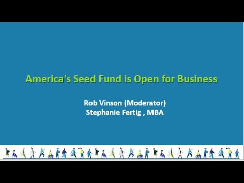 America's Seed Fund is Open for Business