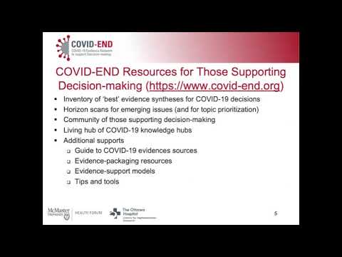 An introduction to COVID-END resources