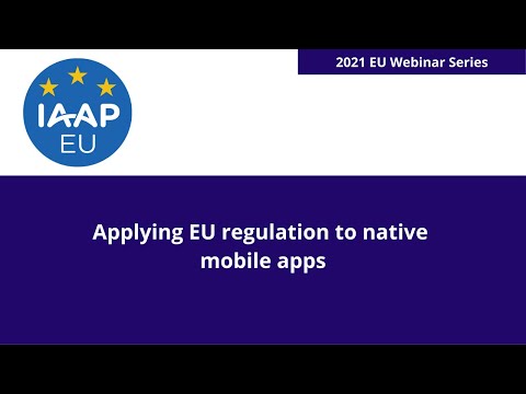 Applying EU regulation to native mobile apps