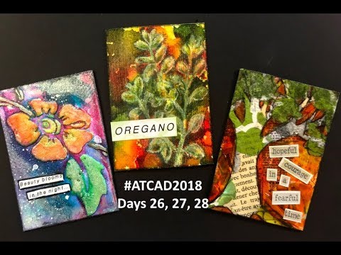 Artist Trading Card A Day June 2018 - Days 26, 27 & 28 #ATCAD2018