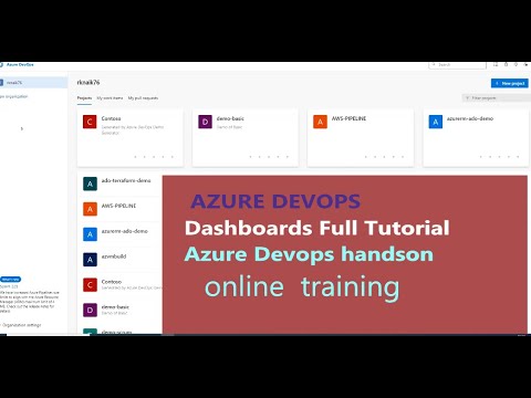 AZURE DEVOPS | Dashboard Full Tutorial |Azure Devops Hands on training |Online Azure Class | JOYATES