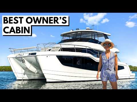 BEST OWNER'S CABIN  Touring New Aquila 50 Power Catamaran Liveaboard Yacht Walkthrough