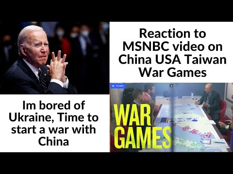 Biden bored of Ukraine & now moving to start war with China, Also reaction of MSNBC Taiwan war video