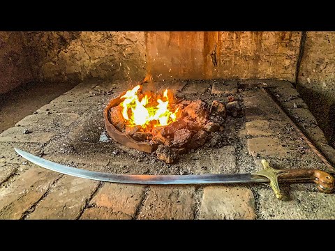 Blacksmith Make Cossack Saber forged in fire (sub ENG)